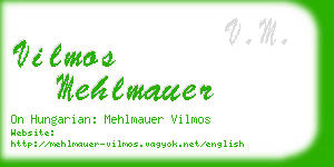 vilmos mehlmauer business card